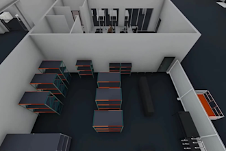do 3d factory walkthrough 3d office industrial animation 3d manufacturing video