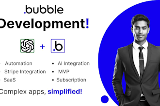 be your bubble developer for bubble app, bubble website, saas or mvp bubble io