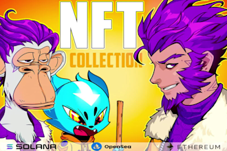 draw unique nft art , generate 10k collection with metadata