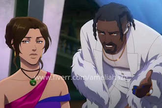 do 2d music video, 2d cartoon animation 2d anime fighting style, 2d short film