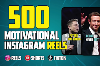 provide bulk motivational reels and youtube shorts