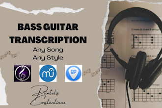 make the most accurate bass transcription, tab for you