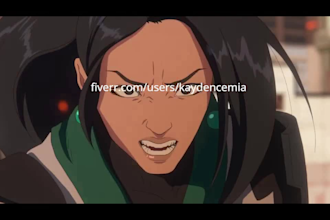 2d animated music video animation, anime animation fighting style, 2d short film