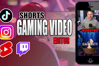 be your short gaming video editor, youtube, tiktok funny memes