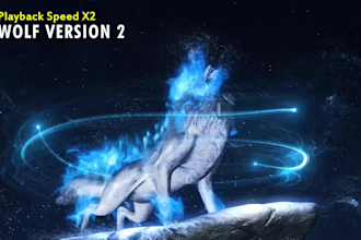 video intro outro of horse, wolf, lion or panther, logo animation