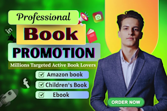 do amazon book promotion, kindle book, children book and ebook marketing
