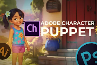 create a fully rigged unique adobe character animator puppet