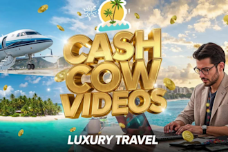 create top 10, travel and luxury cash cow videos for youtube