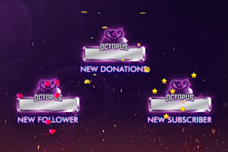 create animated stream alert from your logo