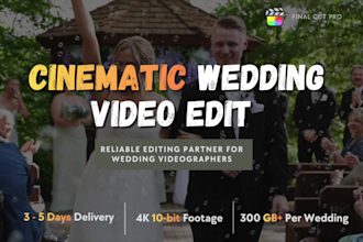 do cinematic wedding video editing