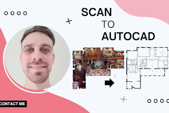 make 2d autocad drawings from scan, point cloud, matterport