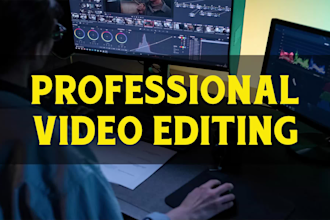 do professional video editing  for youtube or video editors
