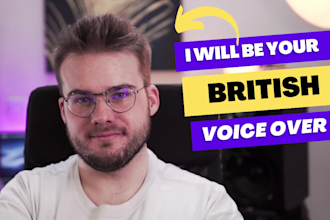 be your male british voice over