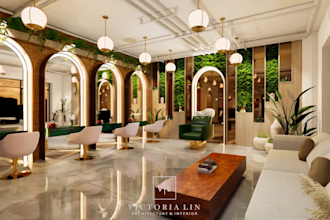 do interior design, 3d rendering for commercial projects