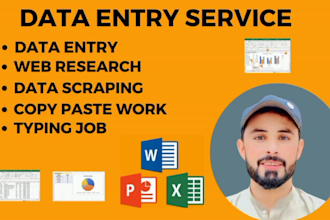 do fast and accurate data entry web research web scraping
