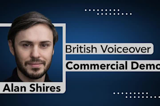record a conversational english voiceover on your commercial