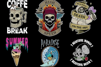 create merch design and shirt design with custom graphic