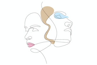 custom your portrait face to one line art