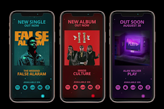 do music promo video for instagram reels and facebook stories