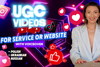 be your polish ukrainian female ugc ads model for service website