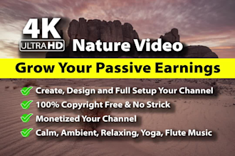 create youtube channel with 4k meditation and relaxing music videos