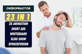 create 2d animation chiropractor promo video with chiropractic therapy ads