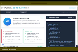 build you a custom social media audit ai tool