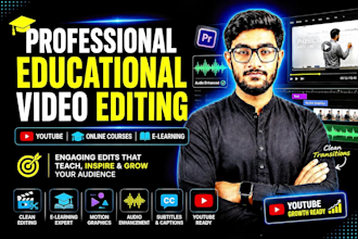 professionally edit educational videos for youtube online courses and e learning