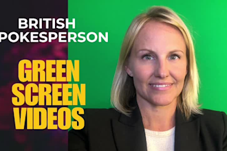 be your british presenter on green screen