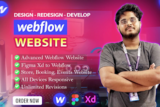 be your webflow expert, figma to webflow, design or develop webflow website