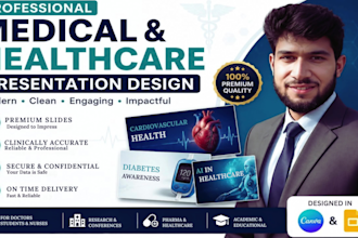 create professional medical powerpoint, canva, and google slides presentations