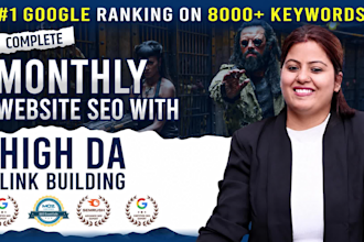 do complete monthly SEO service with on page and off page for 1st rank