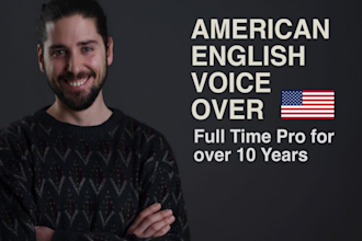 record professional voice over in american english