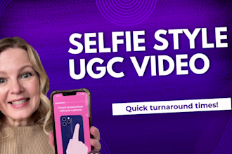 create a selfie style ugc video as a 50 year old mature woman