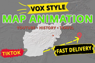 design professional map animation for documentaries or shorts