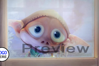 customize with logo and message funny in christmas video