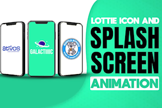 do icon animation and splash screen animation for your websites