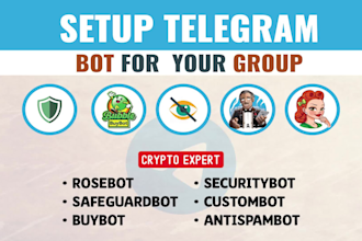 setup telegram bot for your crypto telegram community