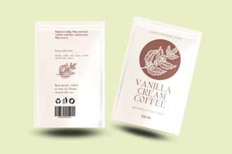 design premium coffee label, pouch, and mylar bag packaging