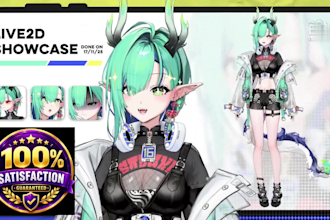 do live2d model premium live2d rigging 2dvtuber model 3d vtuber avatar anime art