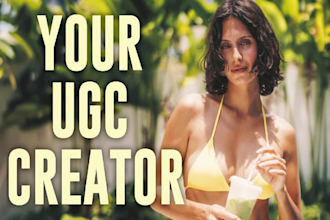 create ugc model video ads on a tropical beach