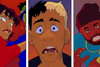 2d animated music video, 2d cartoon animation fighting animation, 2d music video