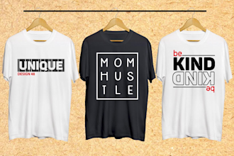 design a minimalist typography t shirt