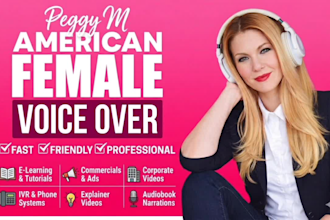 record a professional american female voiceover