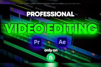 be your video editor and I will do outstanding video editing