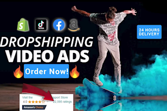 create tik tok, facebook video ads for dropshipping products