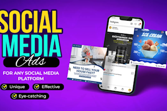 design professional facebook ad creatives, stories