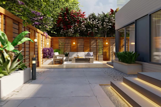 do backyard design, pool and garden as landscape architect