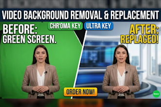 remove video background using chroma key ultra key green screen