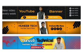 design youtube banner, channel art, outstanding banner art